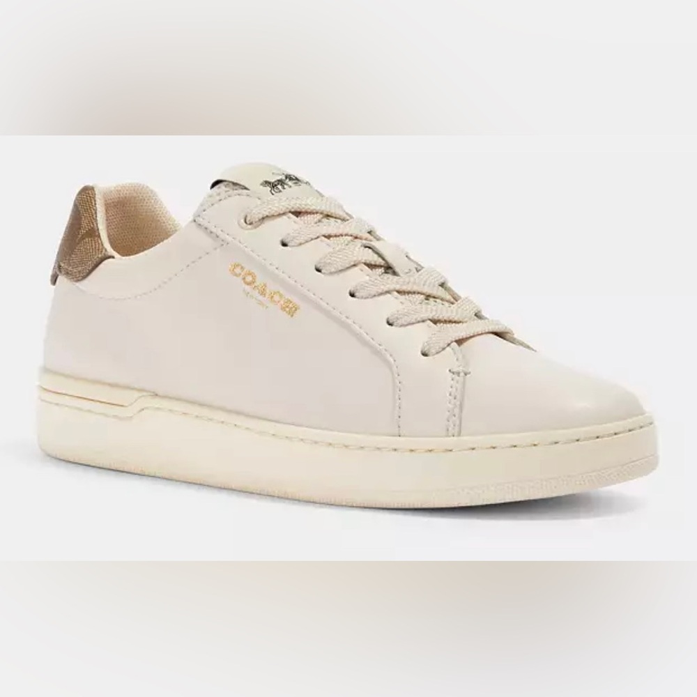 Coach Women’s Clip Leather Low Top Sneakers Size 8 - Picture 2 of 11